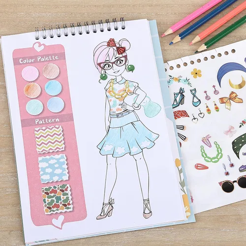 Miniatura 6 de Mr. Pen - Kit de cuaderno de bocetos de moda, cuaderno de bocetos de diseño de moda, kit de dibujo para niños