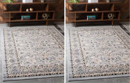 Miniatura 108 de Unique Loom Colección Sialk Hill - Alfombra de área Washington (7' 10" x 10' Rectángulo Burdeos/Crema)