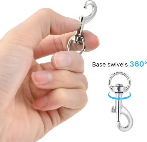 Miniatura 4 de 50 ganchos a presión para correa de perro, cierre giratorio resistente, hebilla de metal, clip de gatillo para hebilla de mascota de primavera