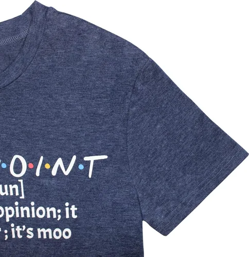 Miniatura 4 de It's a Moo Point - Camiseta de manga corta con cuello redondo y manga corta para mujer