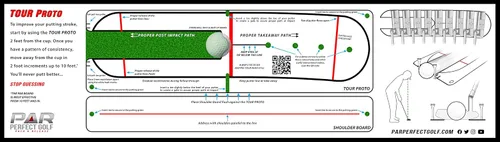 Miniatura 5 de PAR Perfect Putting Mirror "Tour Proto" Combo de 3ª generación con espejo de hombro - (diestro) - Sistema de puesta de gira #1 - La pelota se