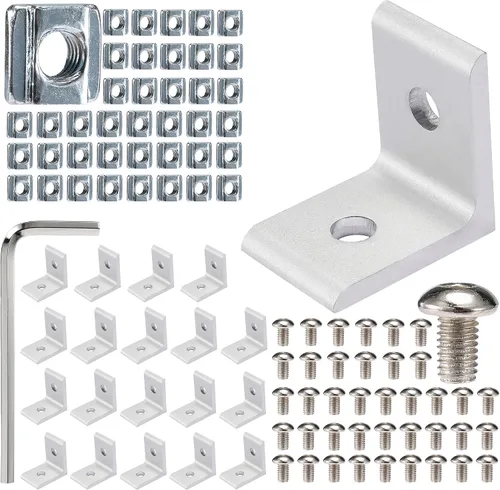 Miniatura 21 de BELLA BAYS 40Series 10Sets de conector interior negro en forma de L, conector de esquina oculta, accesorios de extrusión de aluminio 4040