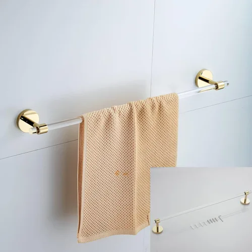 Miniatura 4 de SHUNLI Juego de accesorios de baño 4 piezas montadas en la pared, toallero+soporte para toallas de mano+soporte para papel higiénico+gancho, latón