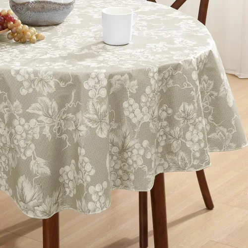 Miniatura 23 de Grapevines - Mantel de vinilo pesado de franela de vinilo de calibre 4 con estampado de uva contemporánea, para interiores y exteriores, cuadrado