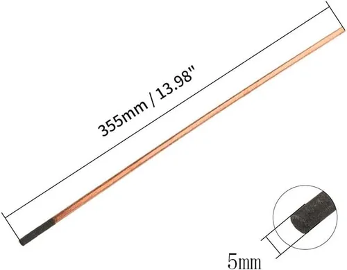 Miniatura 2 de Cobre recubierto de carbono 0.197x13.976 in carbono gouging Rod Copperclad electrodos 3pcs