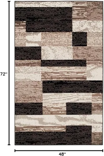 Miniatura 2 de BNM Indoor Small Area Rug, Jute Backing, Modern Geometric, Perfect for Living Room, Dining Room, Bedroom, Hardwood Floors, Office, Dorm, Entryway