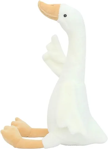 Miniatura 8 de Peluche de cisne de 15.7 pulgadas, peluche de ganso blanco, regalo para niños