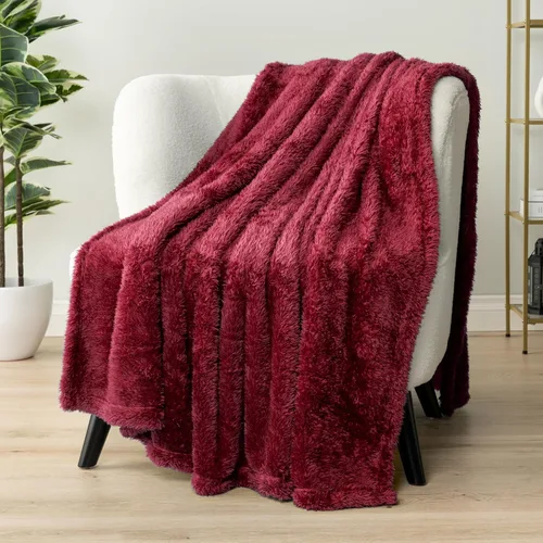 Miniatura 37 de PAVILIA - Manta de sherpa para sofá, gris esponjosa y cálida, manta de felpa suave para cama, acogedora, súper suave y ligera, manta decorativa