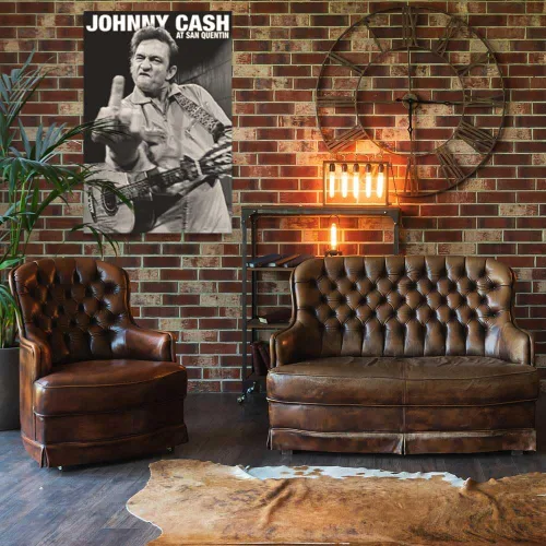 Miniatura 5 de Scorpio Posters Johnny Cash - Póster de San Quentin, con licencia oficial, 24 x 36 pulgadas