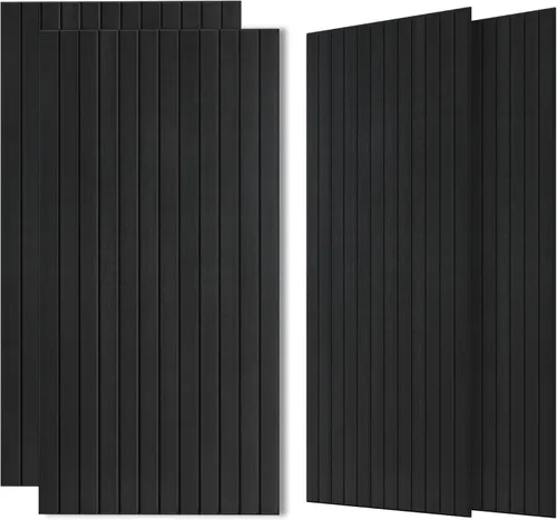 Miniatura 19 de Paneles de sonido de chapa de madera, paquete de 10 paneles de pared de 47.2 x 23.6 pulgadas, paneles acústicos decorativos para paredes
