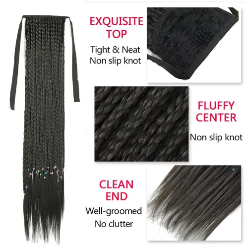 Miniatura 2 de PARAHAIR Extensiones de cabello sintético suave y natural para trenzar en caja de 18 pulgadas, 3.53 onzas, color negro natural, para mujeres y niñas