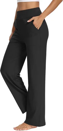 Miniatura 2 de Sarin Mathews Pantalones de yoga para mujer, corte de bota, holgados, cómodos, de pierna ancha, pantalones de entrenamiento con bolsillos