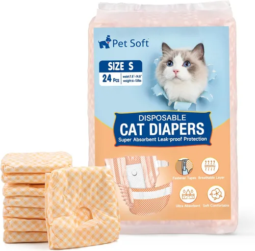 Miniatura 13 de Pet Soft Pañales desechables para gatos – Pañales para perros en período de calor o incontinencia de orina, pañales para perras, pañales ultra