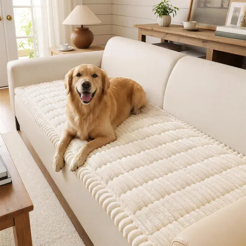Miniatura 16 de decorUhome Funda de sofá para perros, funda antideslizante y mullida para sofá, para asiento, respaldo y reposabrazos, protector de sofá suave
