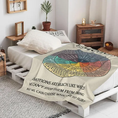 Miniatura 5 de Emotions Feelings - Manta con tabla de ruedas de 30 x 40 pulgadas, franela de forro polar para terapia de oficina, manta acogedora y esponjosa