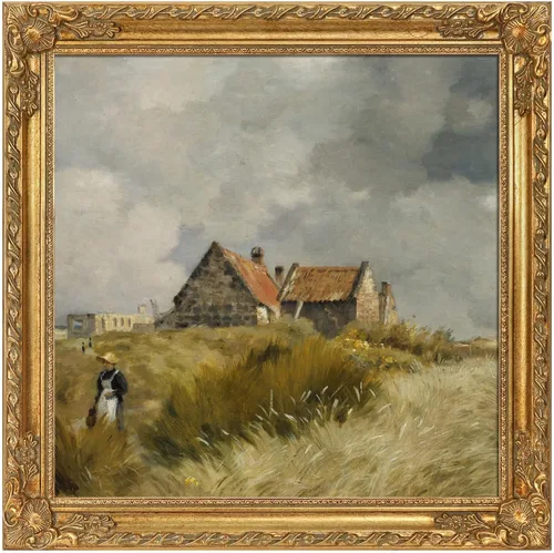 Miniatura 11 de Marco dorado antiguo para lienzo estirado de 8 x 10, marco de pintura barroca de madera maciza para retratos, paisajes, impresiones de arte