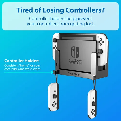 Miniatura 5 de TotalMount Soporte de Pared para Nintendo Switch 1 (Monta Switch 1 detrás de la TV) – Switch 1 Negro Interruptor 1 Gris
