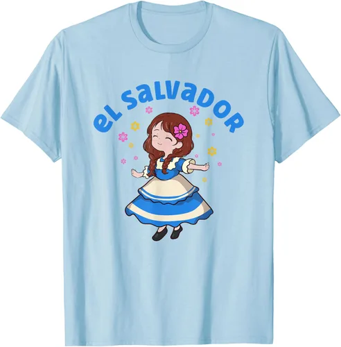 Miniatura 68 de Camiseta de mujer hispana con bandera salvadoreña de El Salvador Orgullosa, Negro