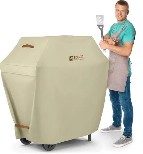 Miniatura 14 de ZOBER Funda resistente para parrilla de barbacoa, 58 pulgadas, impermeable, de doble capa, se adapta a la cubierta de parrilla de gas Weber