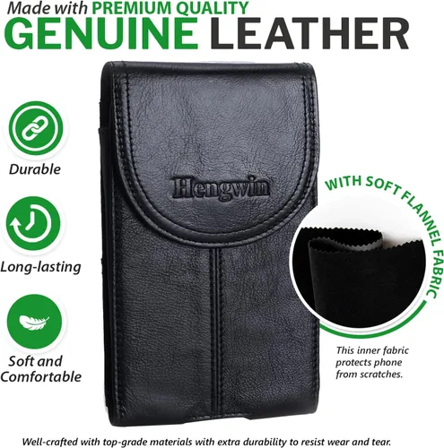 Miniatura 3 de Funda de cuero para caminar al aire libre para iPhone 17 Pro Max 16 Plus 15 Plus Samsung Galaxy S25 Ultra A15, funda para cinturón con clip