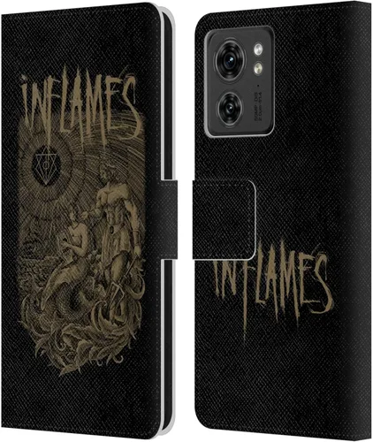 Head Case Designs Officially Licensed in Flames Adventures Metal Grunge Leather Book Wallet Case Cover Compatible with Motorola Moto Edge 40