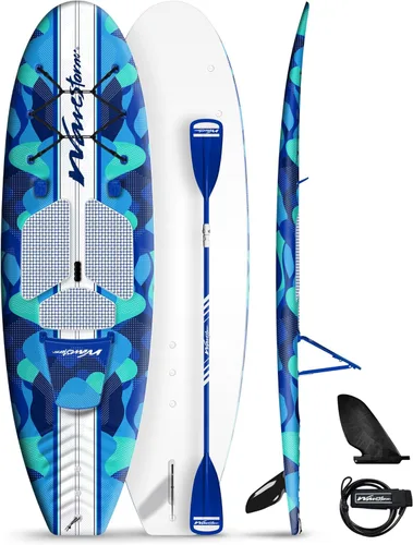 WAVESTORM SUP Kayak híbrido de 9 pies y 6 pies con parte superior suave de espuma para adultos y niños de todos los niveles de kayak de remo, azul