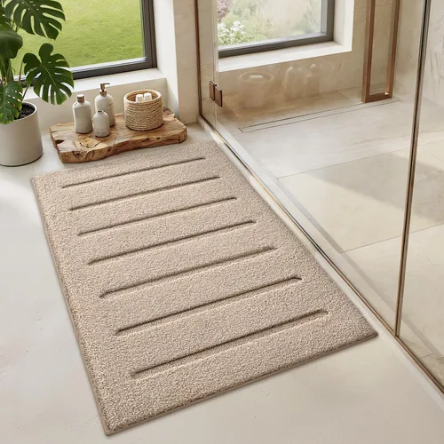 Miniatura 5 de LUMI Tapetes de baño antideslizantes y agradables a la piel, tapetes de baño de calidad de hotel para baño, tapete de ducha lavable y esponjoso