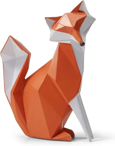 HAUCOZE - Figura de estatua de zorro moderna, escultura de animal, decoración del hogar, 8.0 pulgadas | Arte geométrico, decoración del hogar,