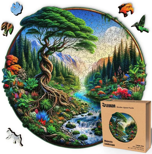 Miniatura 18 de LEOGOR Rompecabezas de madera para adultos, 200 piezas (11.6 x 11.5 pulgadas), rompecabezas de cueva, madera extra gruesa de 0.197 in, diseño