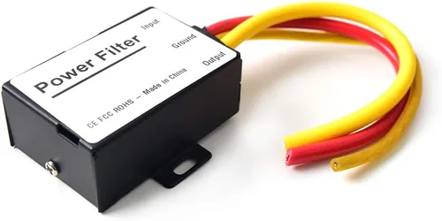 Filtro de alimentación para coche EMI ruido tierra bucle aislador supresor para auto estéreo audio radio estéreo amplificador amplificador altavoz