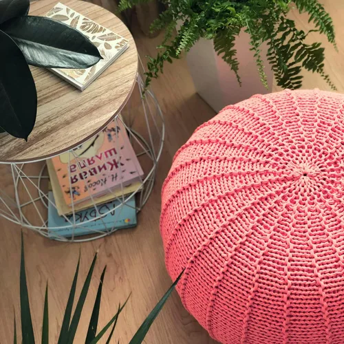 Miniatura 8 de Hilo de camiseta – 0.197-0.276 in – Cinta de punto para ganchillo, tejido, macramé, manualidades – 328.1 ft / 110 yardas – Hilo de algodón Apricot