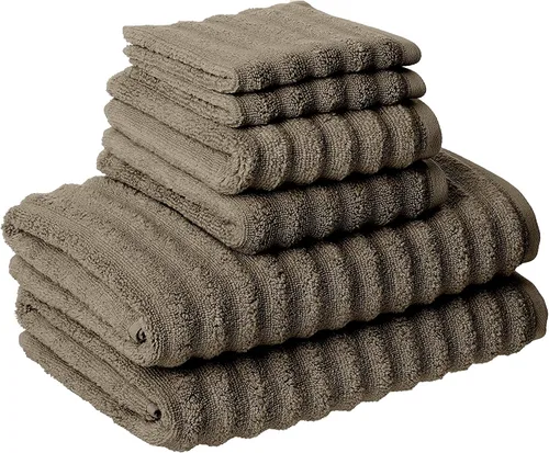 Miniatura 8 de Amrapur Overseas - Colección de spa de lujo Juego de 6 toallas de secado rápido ultrasuaves de 550 GSM, 100% algodón peinado ondulado [gris]