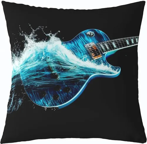 Miniatura 17 de Castle Fairy Cowboy Boots Throw Pillow Cover 16"x16" Bohemia Musical Guitar Pillowcase Western Rustic Cowgirl Reversible Print Cushion Cover Music
