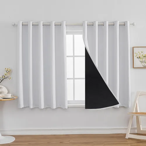 Miniatura 53 de Anytime Juego de 2 paneles de cortinas 100% opacas, con aislamiento térmico para dormitorio, paneles de sombreado completo