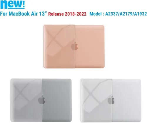 Miniatura 9 de IBENZER Carcasa rígida para MacBook Air de 13 pulgadas, 2020, 2019, 2018, nueva versión A2179, A1932, carcasa rígida para Apple Mac Air 13 Retina