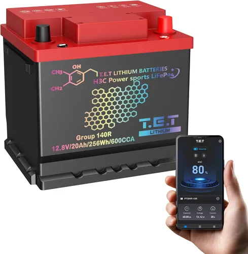 Miniatura 9 de TET - Baterías de arranque y parada para coche BCI Group 24, batería automotriz sin mantenimiento, 12.8 V, 60 Ah, 768 Wh 1500 CCA