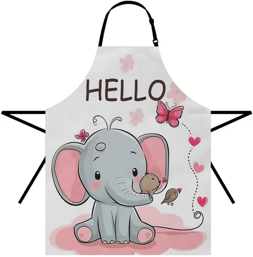 Miniatura 20 de Moslion Apron 31x27 Inch Kitchen Chef Waitress Cook Aprons Bib with Adjustable Neck for Women Men