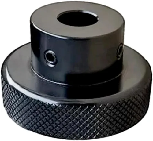 CHANCS Rueda de aleación de aluminio para máquina herramienta 1.969 in (2 pulgadas) OD 0.236 in (1/4 ") agujero moleteado negro oxidado manijas para