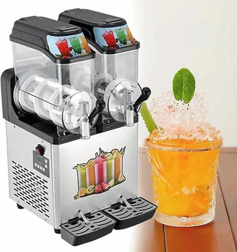 Máquina de Margarita, 12L X 2 tanques de granizado Máquina comercial Slushy modos de jugo, fabricante de bebidas frías para restaurante, bar, fiesta