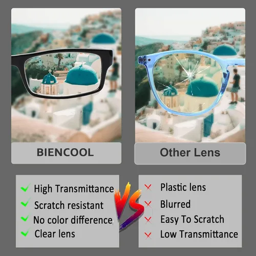 Miniatura 4 de BIENCOOL Paquete de 6 lentes de lectura tradicionales para hombres y mujeres con bisagras de resorte Color mixto