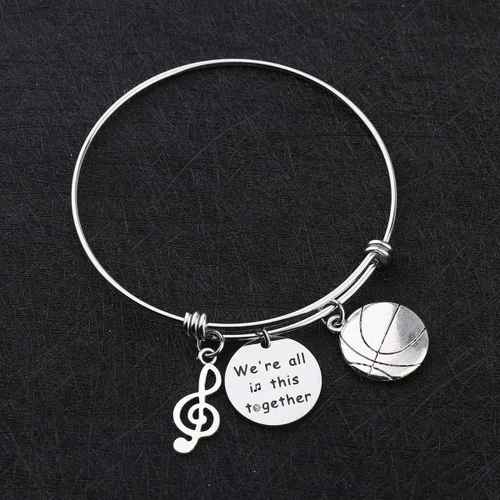 Miniatura 5 de FUTAP - Pulsera con texto en inglés "We're All In This Togethers", regalo de amistad para amigos