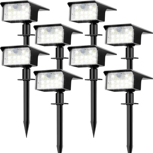 Miniatura 12 de [Paquete de 3 y 62 LED] Reflectores Solares para Exteriores con Sensor de Movimiento, 3 Modos de Sensor de Movimiento, Luces para Exteriores, 2