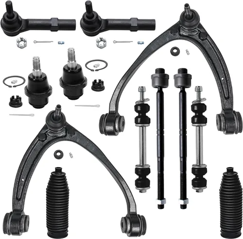 Miniatura 60 de Detroit Axle - Kit de suspensión delantera de 12 piezas para Mercury Grand Marquis Ford Crown Victoria Town Car 2003-2011, 2 brazos de control