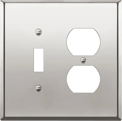 Miniatura 25 de Enerlites placas para combinación de apagador de pared, tamaño estándar, de policarbonato irrompible, color blanco, Blanco, 1