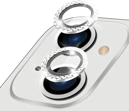 Miniatura 13 de LucBuy Protector de lente de cámara para iPhone 12 Pro Max, vidrio templado HD de alta calidad, aleación de aluminio, anillo individual, película