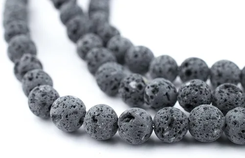 Miniatura 160 de The Bead Chest Cuentas de Jade Blanco Mate Redondas (8mm): Piedra Preciosa Orgánica Redonda Esférica de Energía con Poder de Sanación para Hacer