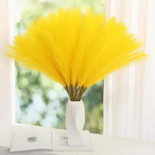 Miniatura 9 de Wertuirk 30 piezas de hierba artificial de pampas – Hierba de pampas rosa de 24 pulgadas para decoración del hogar, hierba de pampas artificial