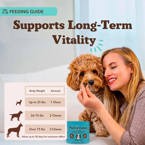 Miniatura 5 de Natural Dog Company Multivitamínico 25 en 1 para perros – Masticables suaves formulados por veterinarios para cachorros, adultos y perros mayores
