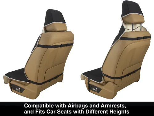 Miniatura 3 de VSHIELD Funda impermeable para asiento de coche de neopreno, protector de asiento antideslizante y a prueba de sudor, ajuste universal para asiento