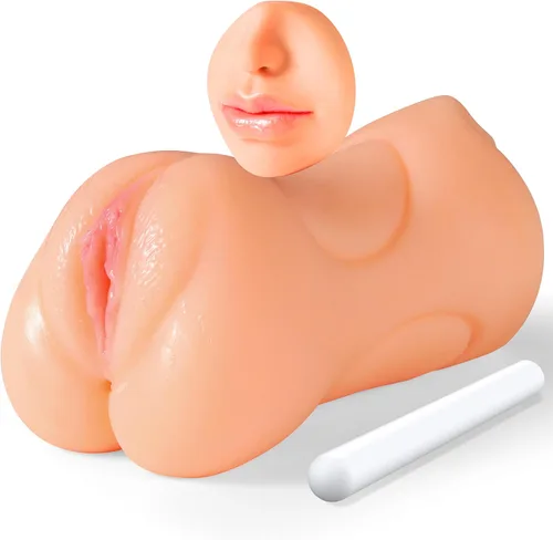 Miniatura 7 de Masturbador masculino de bolsillo 3 en 1, juguetes sexuales para adultos con vagina texturizada 3D, ano apretado y palo de secado, muñeca sexual
